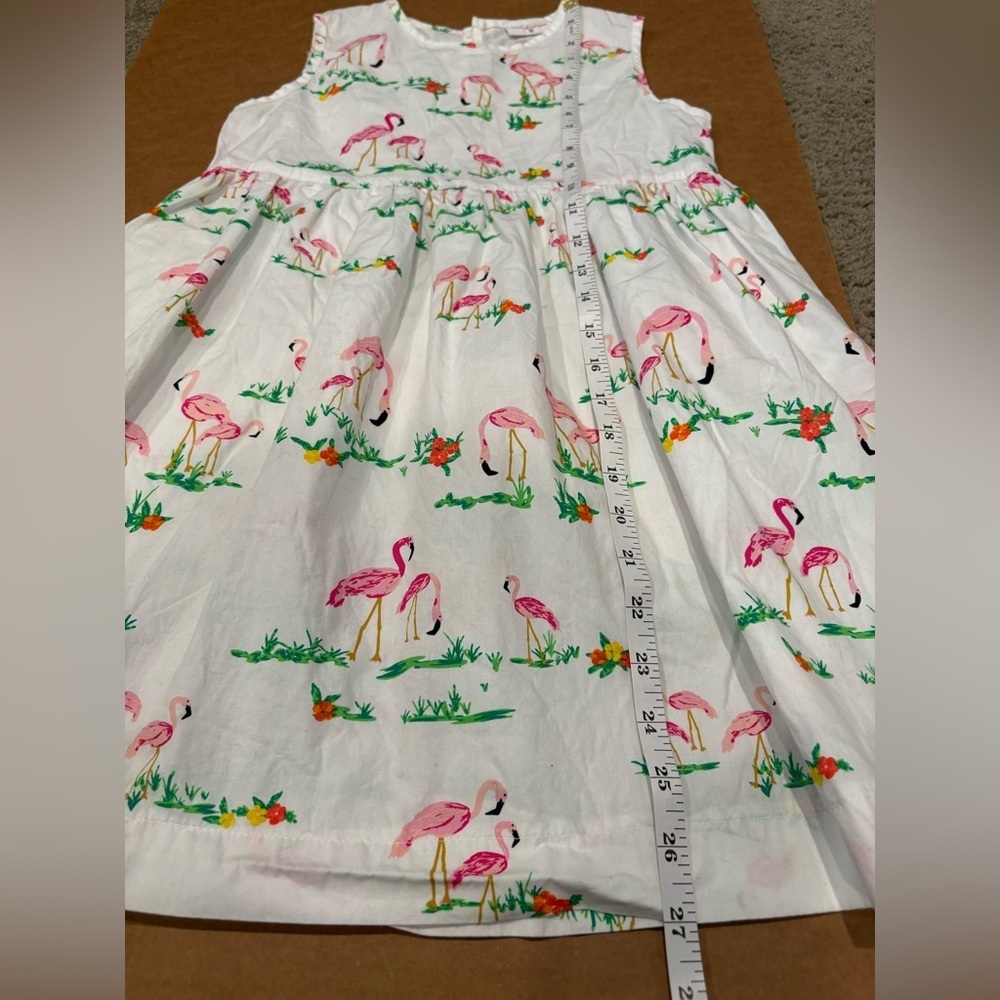 Smiling Button Flamingo Print Girls Dress Size 10 EUC Cotton Made in the USA - Picture 16 of 16